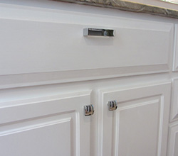 Alno Hardware On White Cabinets